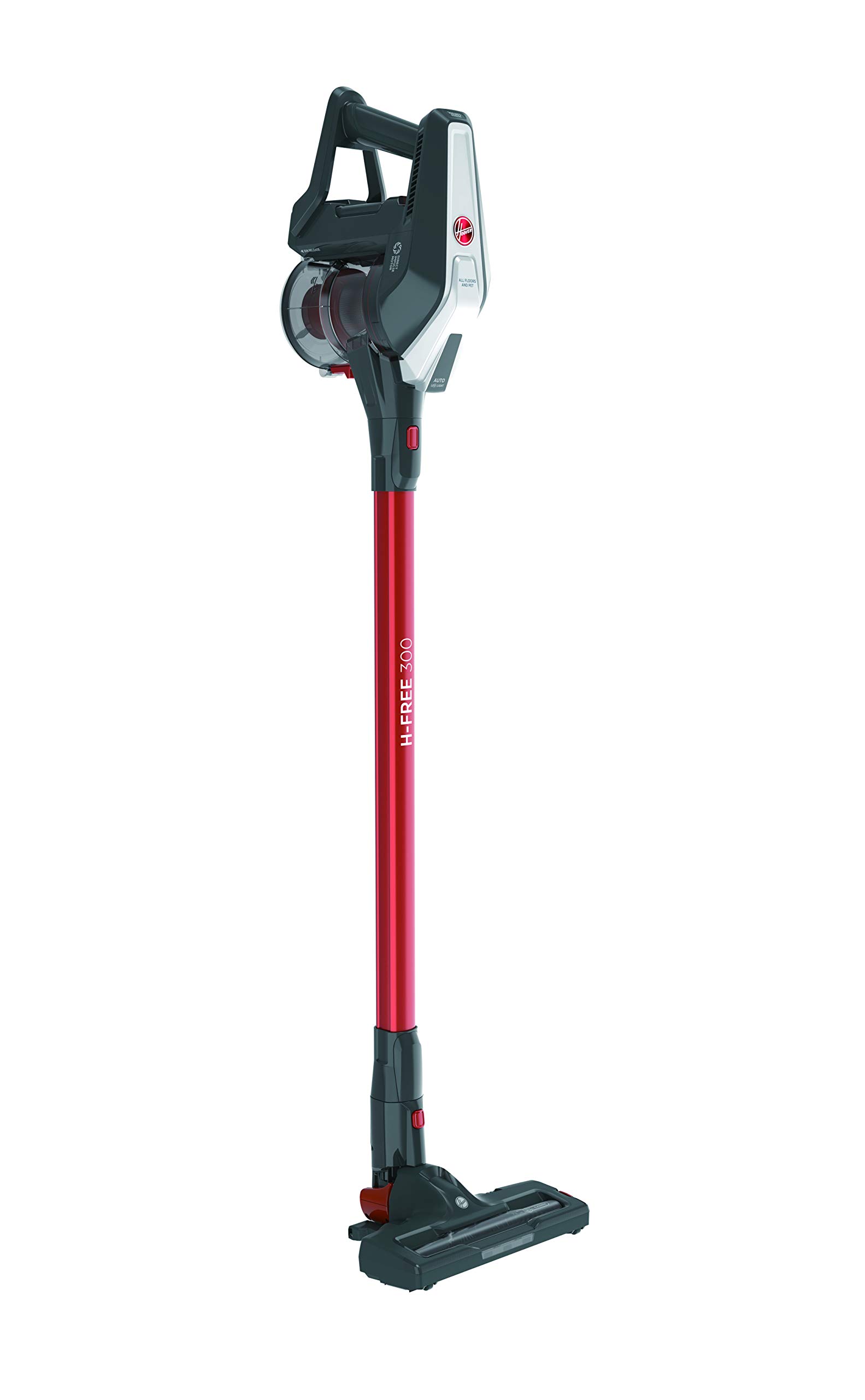 Hoover Hf322Afp 011 39400957 Scopa Ricaricabile senza Filo, 44.4W, 80 Decibel, Grigio Ossidiana e Rosso Metallizzato