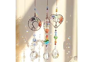 Crystalline Harmony: Sun-Kissed Tree of Life Window Jewels