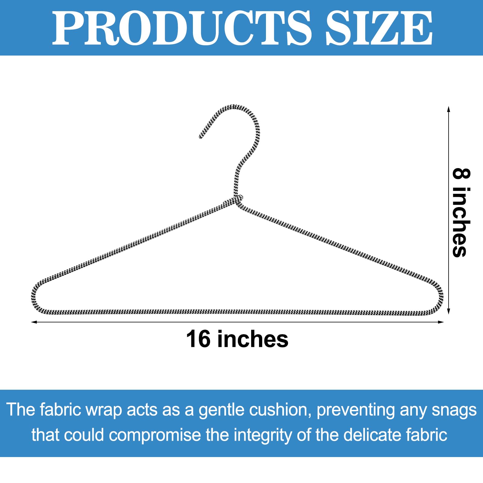 GlikCeil 30 perchas de metal envueltas en tela, perchas de alambre cubiertas, perchas de metal antideslizantes para ropa, armario, ropa, traje, camisa y pantalón (rayas blancas y negras)