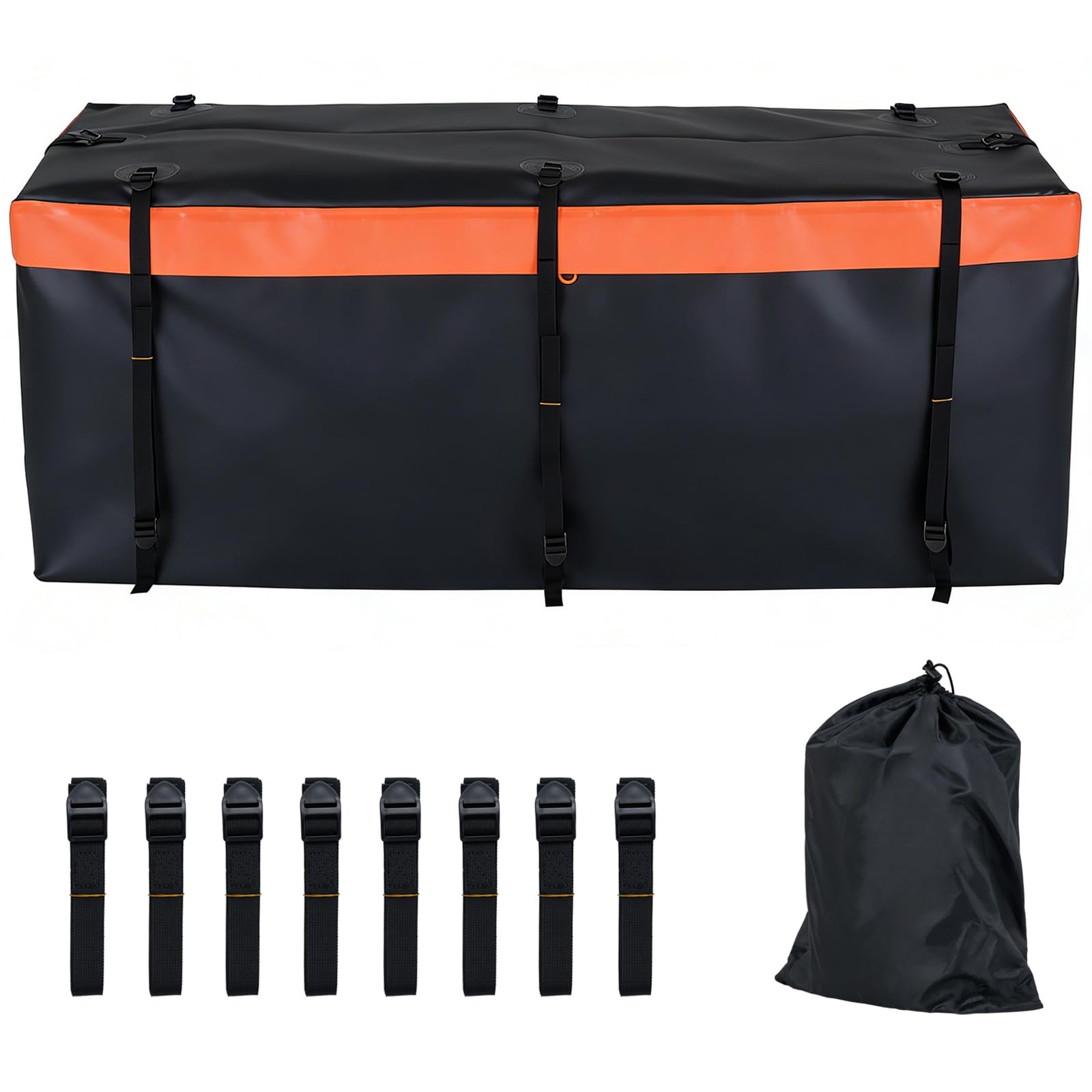 SOARS Borsa da Carico, Organizer Bagagliaio Auto in PVC Impermeabile con Cinghie Rinforzate e Sacca Portaoggetti, Borsa da Trasporto Pieghevole per Viaggio e Campeggio (455L| 146 x 61 x 51 cm)