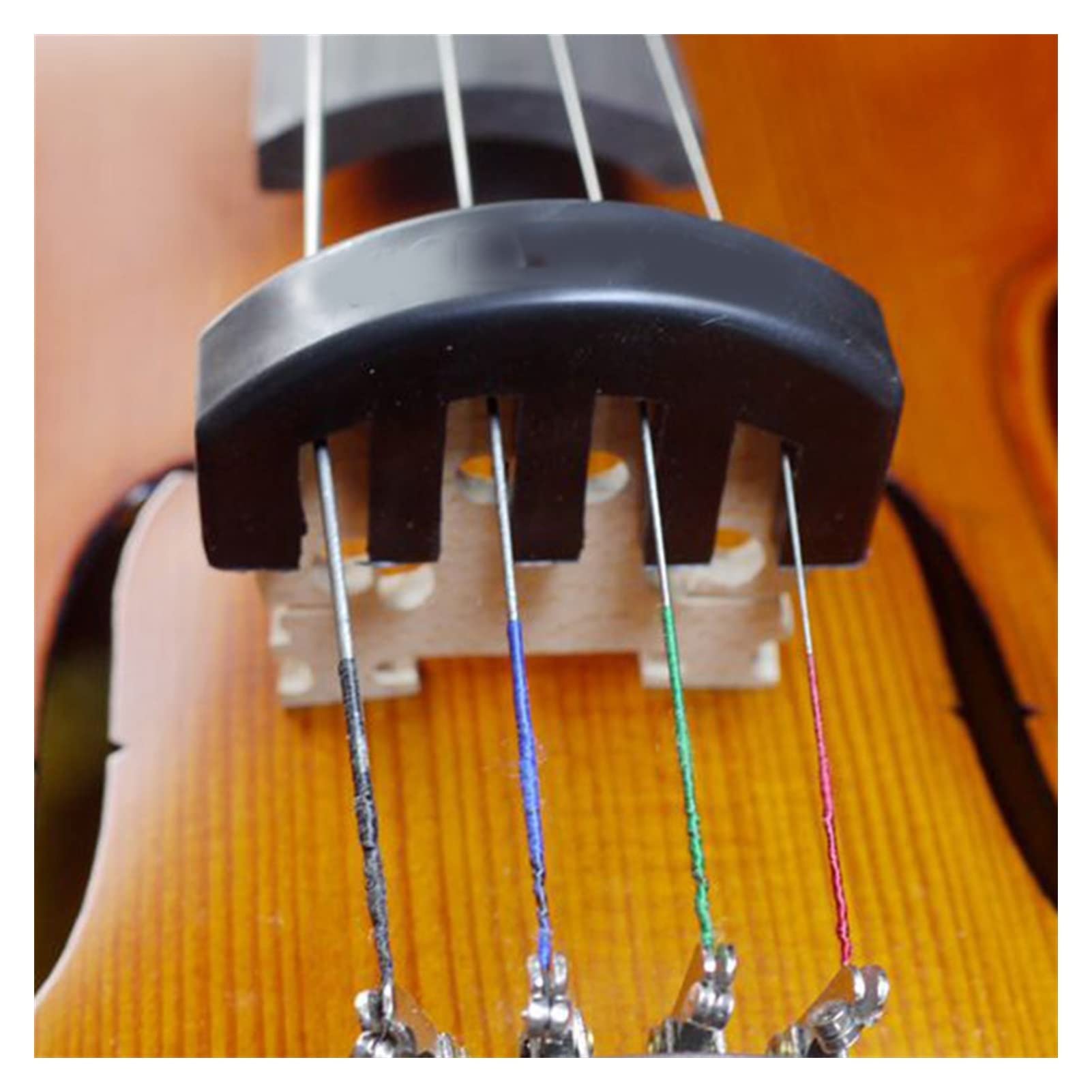 Violino Parti Accessori 4/4 Stringhe di Violino Practice Silenziatore Muto per Violino Volume di Controllo Accessori (Color : Crimson)