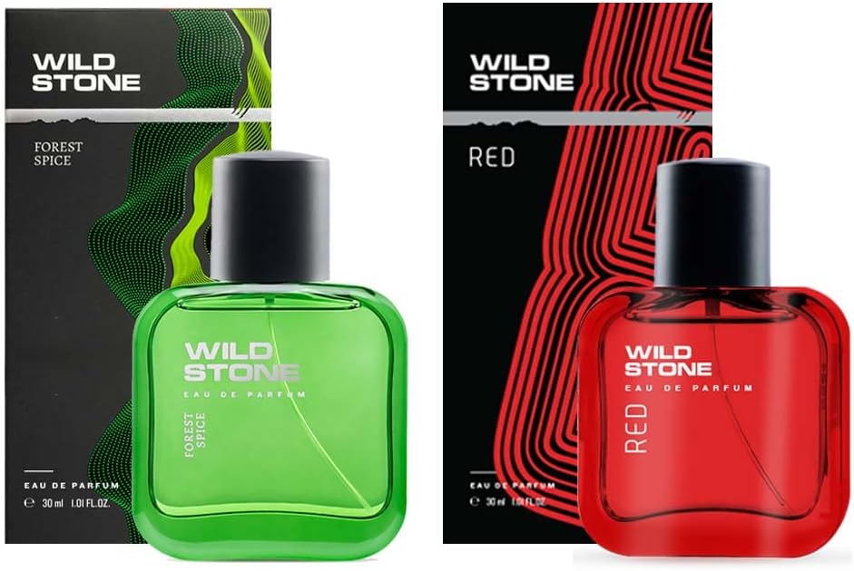 Wild Stone Forest Spice And Red Long Lasting Perfume Spray For Men, Pack Of 2 (30Ml Each)