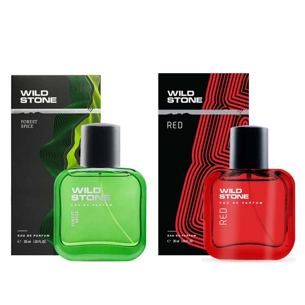 Wild Stone Forest Spice And Red Long Lasting Perfume Spray For Men, Pack Of 2 (30Ml Each)
