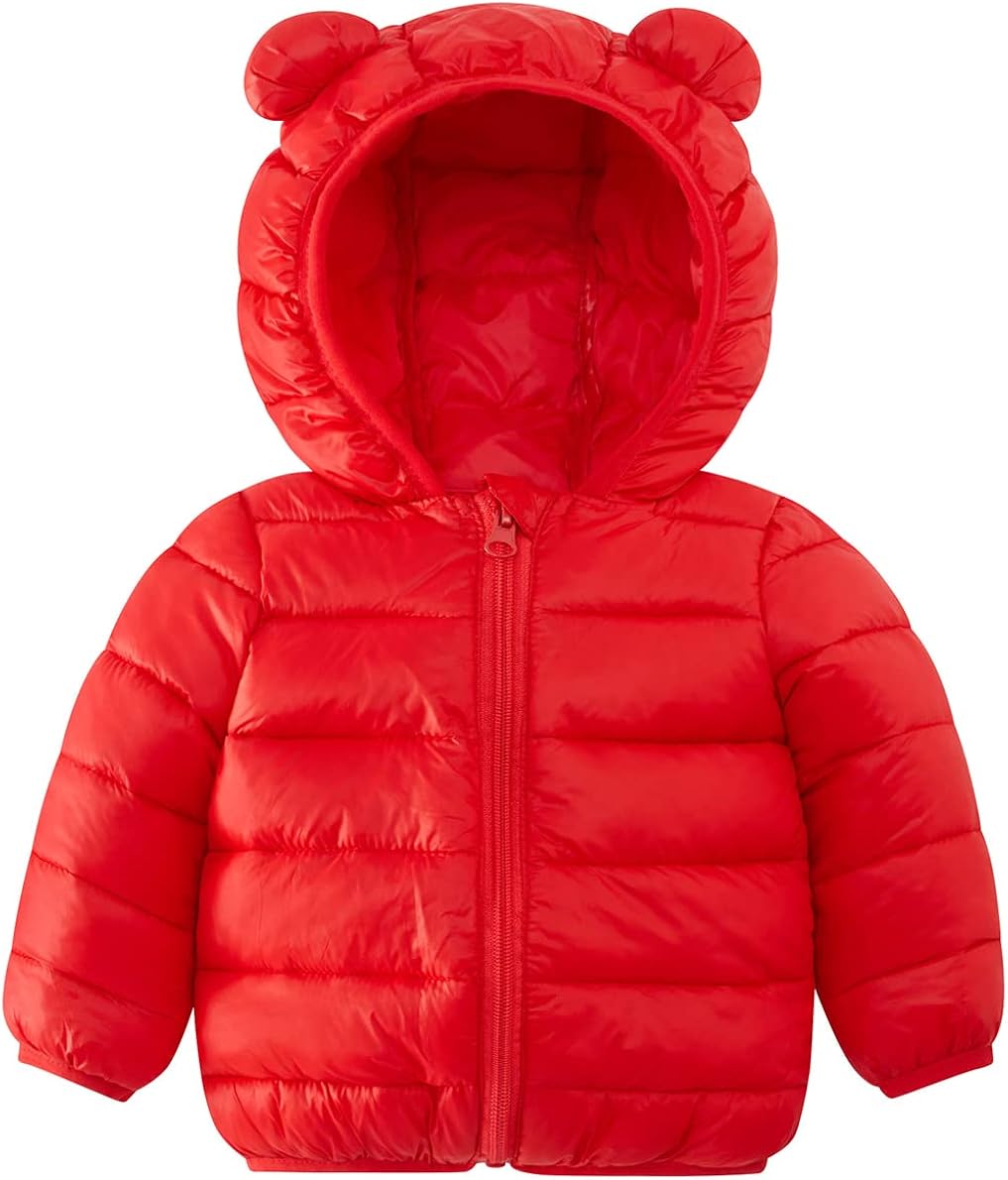 UNICOMIDEA Winter Coats for Kids 3D Print Down Alternative Hoods Baby Girls Coat for 6M-6T: Clothing, Shoes & Jewelry