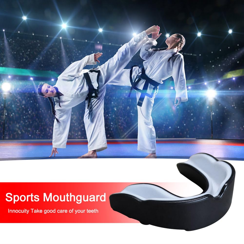 Protector Bucal MMA Artes Marciales Protector Bucal Deportes de Combate Protector Bucal Deportivo fora Fútbol Lucha Hockey Lacrosse Boxeo fora Deportes de Combate de Contacto (Negro B