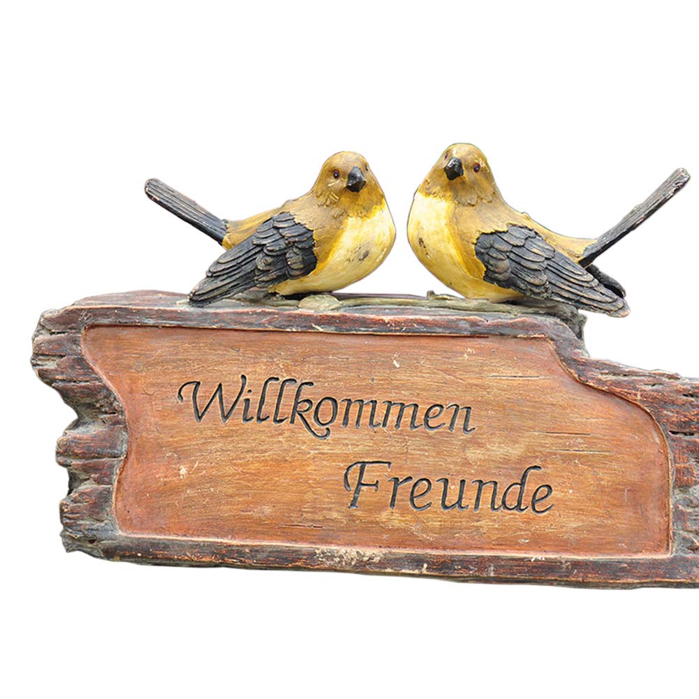 Statue de sculpture d'oiseau en résine pour embellir un jardin vide