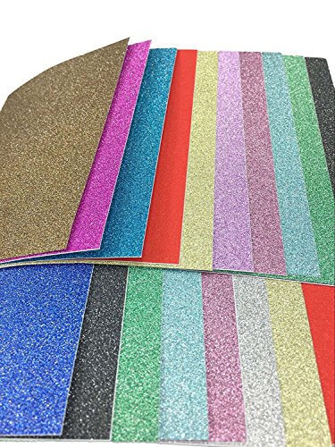 10 x 15cm Self Adhesive Gemstone Metallic Glitter Sign Sticker Art Sheets 20 Sheets (Mixed Colors)