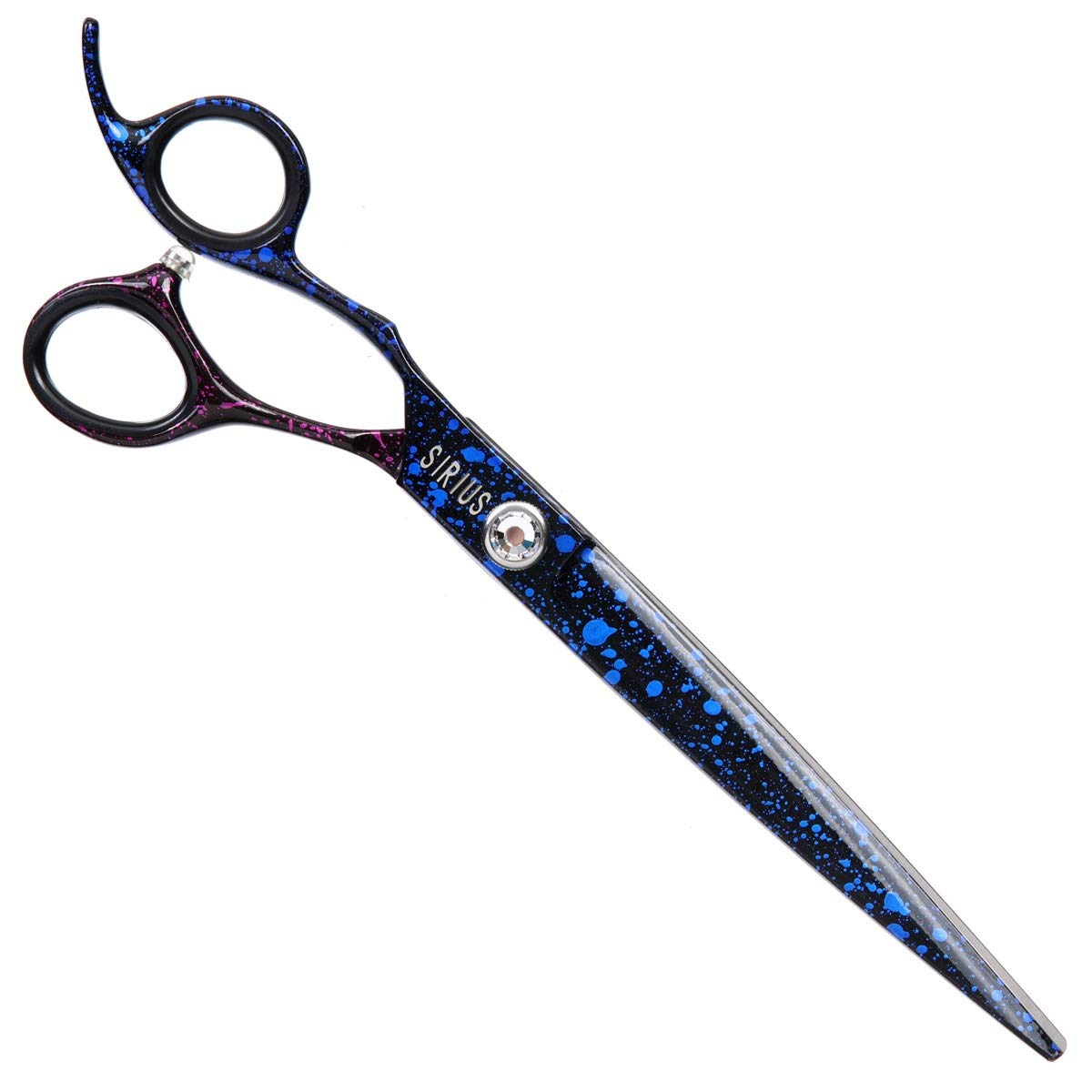 GROOM PROFESSIONAL Sirius Left Handed Straight Dog Grooming Scissors - Professional Grooming Shears - Ergonomic Design for Comfortable Handling - 440C Japanese Steel - Sharp Blades, 7.5 Inch