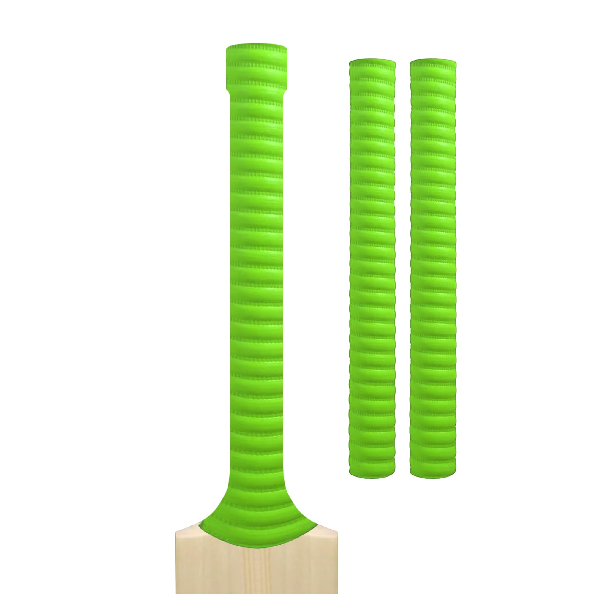 Cricket Bat Grips – Premium Rubber Cricket Bat Grip Tape for Maximum Hold & Shock Absorption | 4 Styles | Multi-Color | Pack of 2| Durable Bat Grips Cricket (2, Green, Coil)