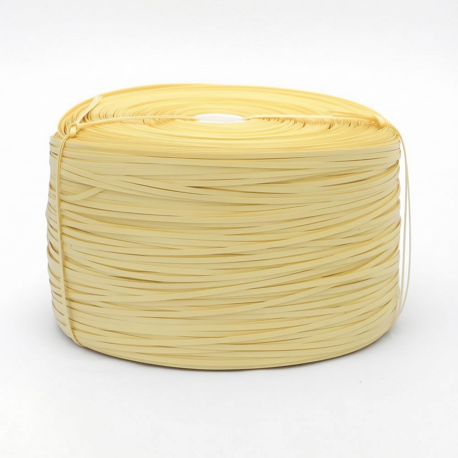 Polyrattan-Flachband Flach Rattan-Reparaturmaterial Flexibel Kunstmaterial-Rattanband für Möbelreparatur, Korbmachen, Gelb
