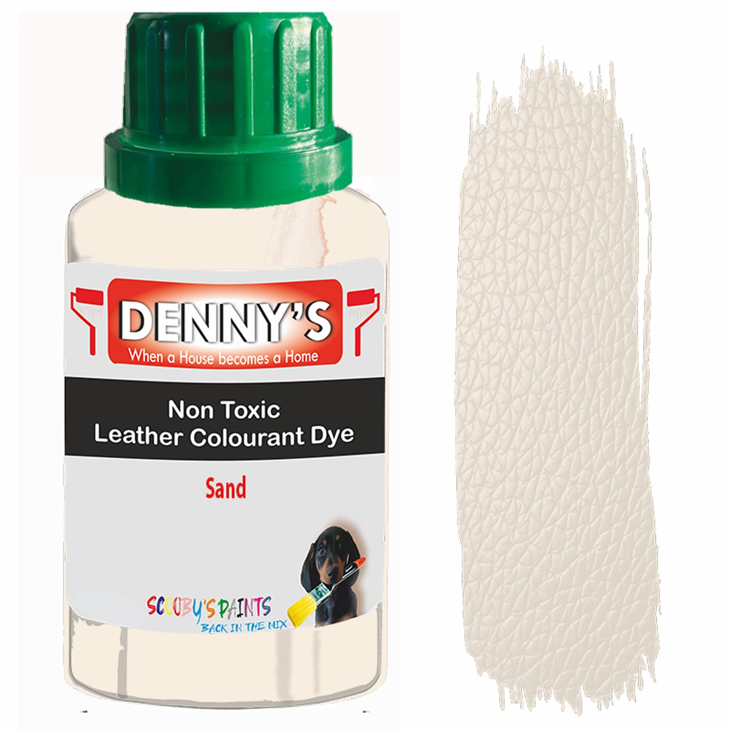 All in One Leather Colourant Self Seal Leather Dye Repair Paint for Furniture, Sofas, Car Seats (Sand, 100ml Bottle) — image 1