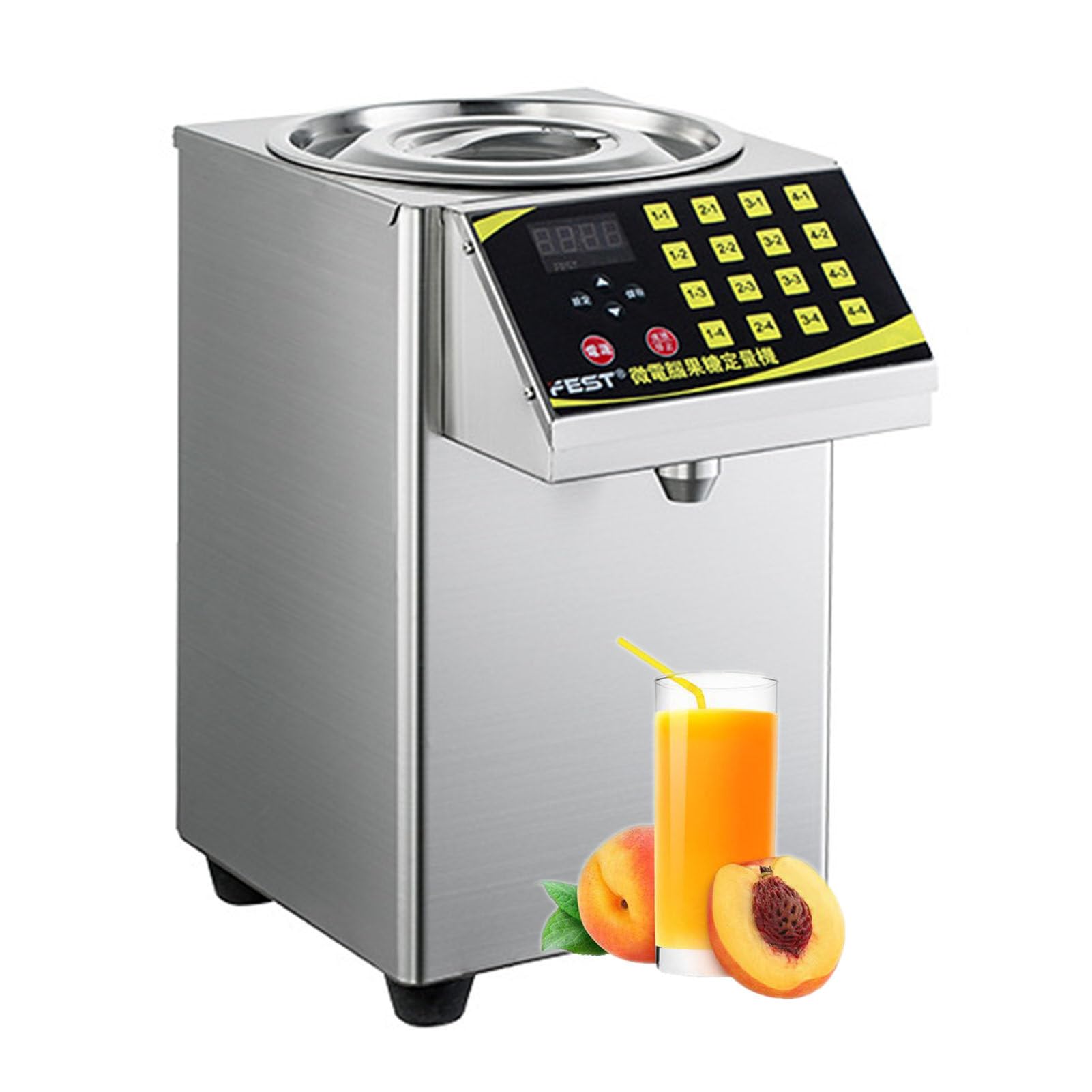 LYDZUSDP Automatic Fructose Dispenser,Large Capacity Commercial Syrup Dispenser,High Precision and Efficiency Fructose Quantitative Machine(Stainlesssteel)