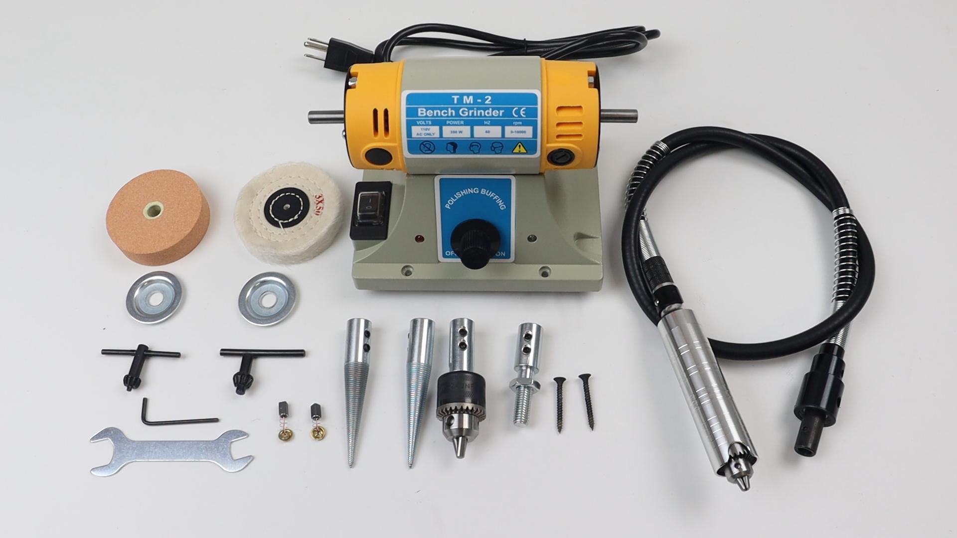 TM-2 Jewelry Polisher, Adjustable Speed Bench Grinder Buffering