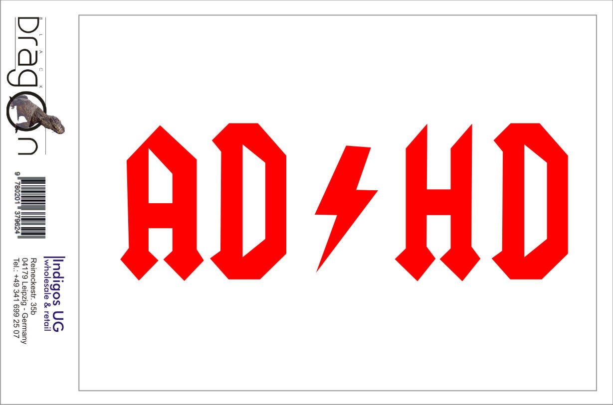 INDIGOS UG Adesivo Auto - Sticker - Auto - JDM - Die Cut - AD-HD - Vinyl Car Decal Sticker - Rosso - 152 mm x 55 mm