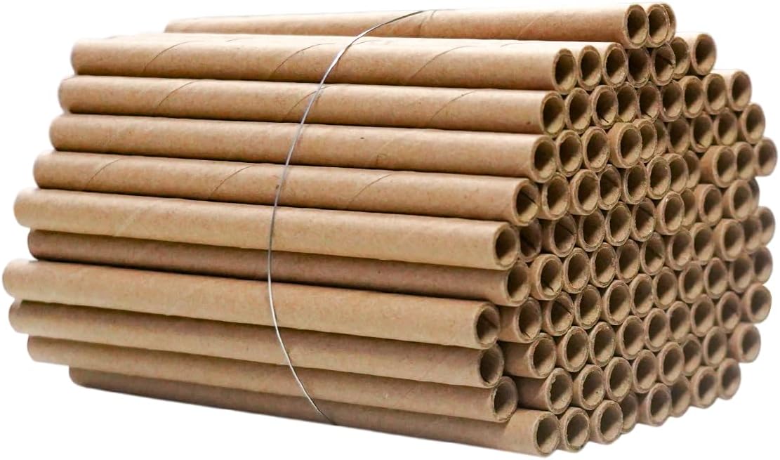 BeeQuestify kraft paper mason bee tubes in a 100 pack