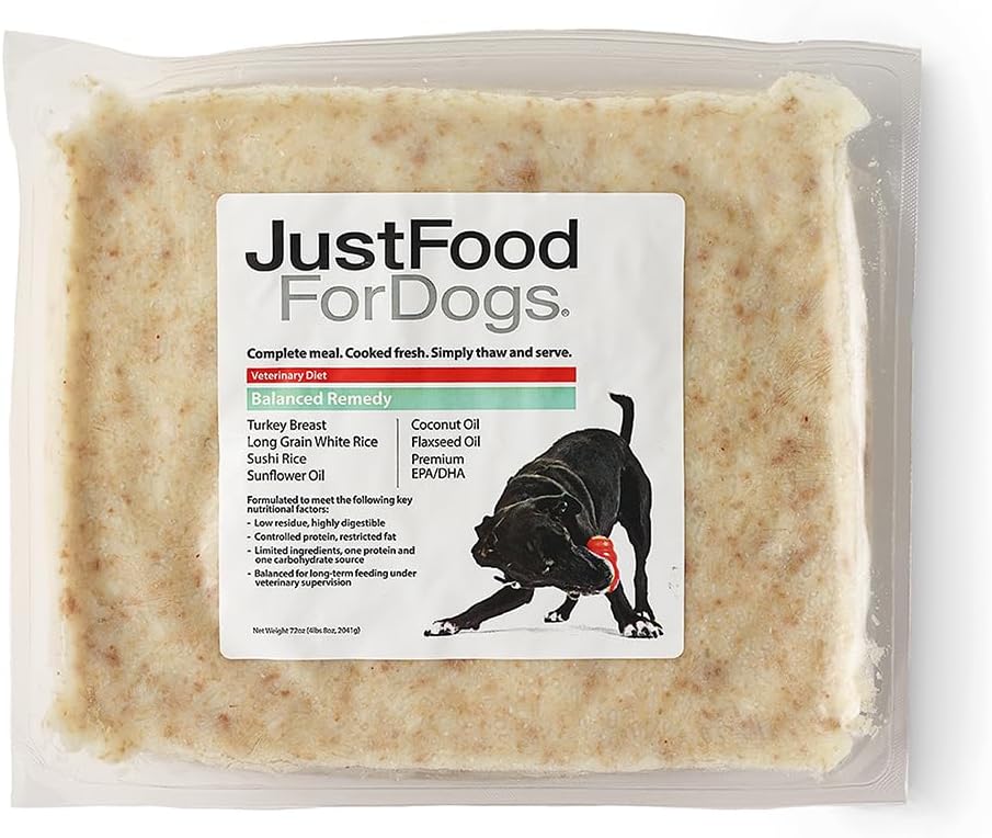 JustFoodForDogs, Balanced Remedy Cooked Dog Food Frozen, 72 Ounce Pet