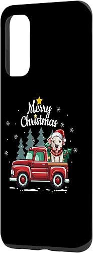 Miniatura 2 de Galaxy S20 Dogo Argentino Christmas Dog Truck Plaid Funny Xmas Tree Case