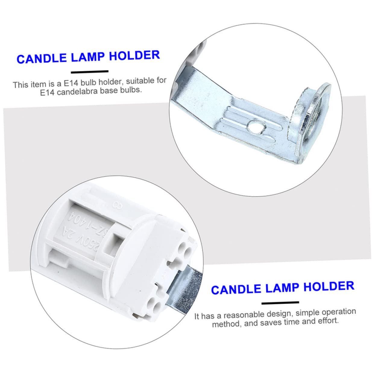 6 E14-Schraubhalter Für Kerzen & Lampen – Weiß, Aus Kunststoff & Metall Für Den Außenbereich