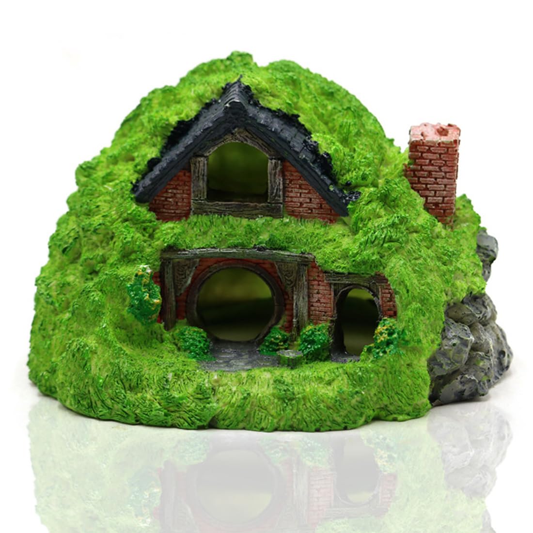 GRKB Casa de Peces Simulación Flotante,Decoracion Acuario,Aquarios de Peixes,Plantas Acuario Naturales,Adornos de Acuario Decoración de Cuevas,Decoracion Pecera Pirata,Castillo Decoración del Acuario