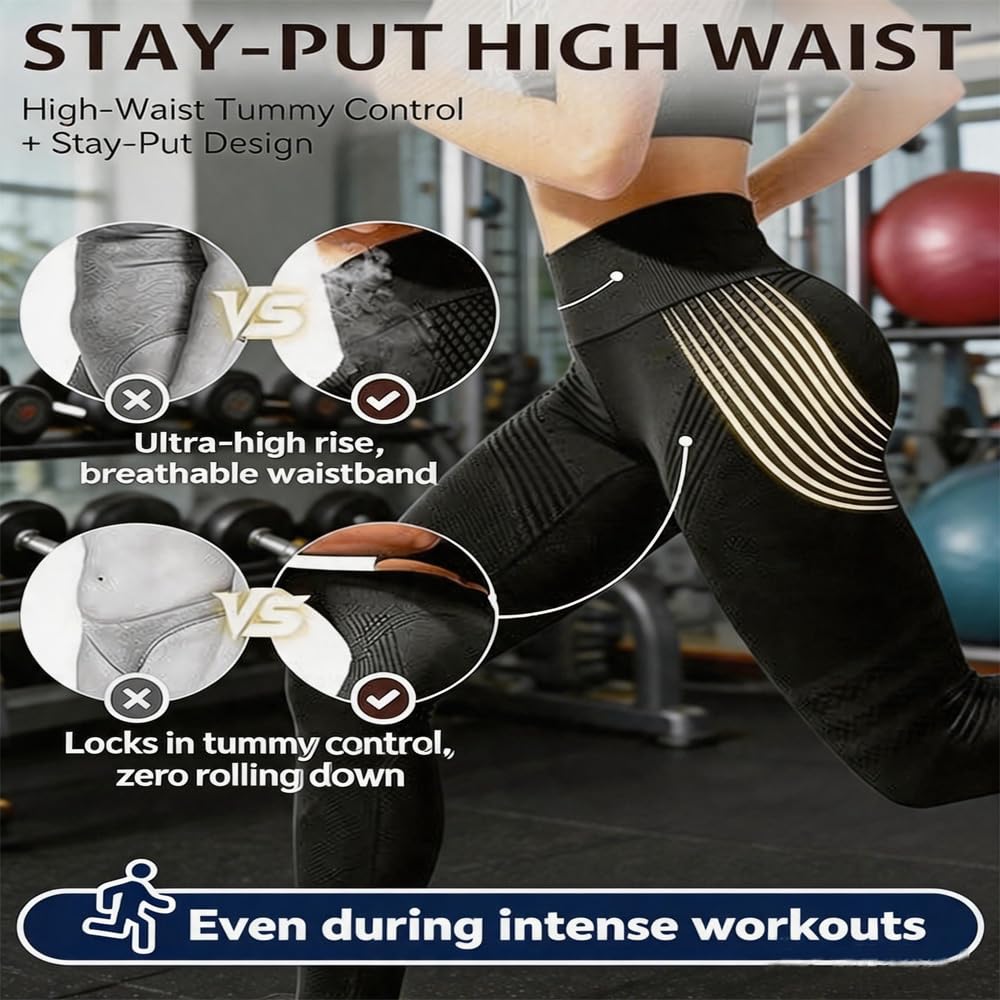 Leggings de compresión 3D anticelulitis para mujer, cintura alta, push up, drenaje linfático, gimnasio, scrunch, deporte, yoga, ropa deportiva, S-M-L