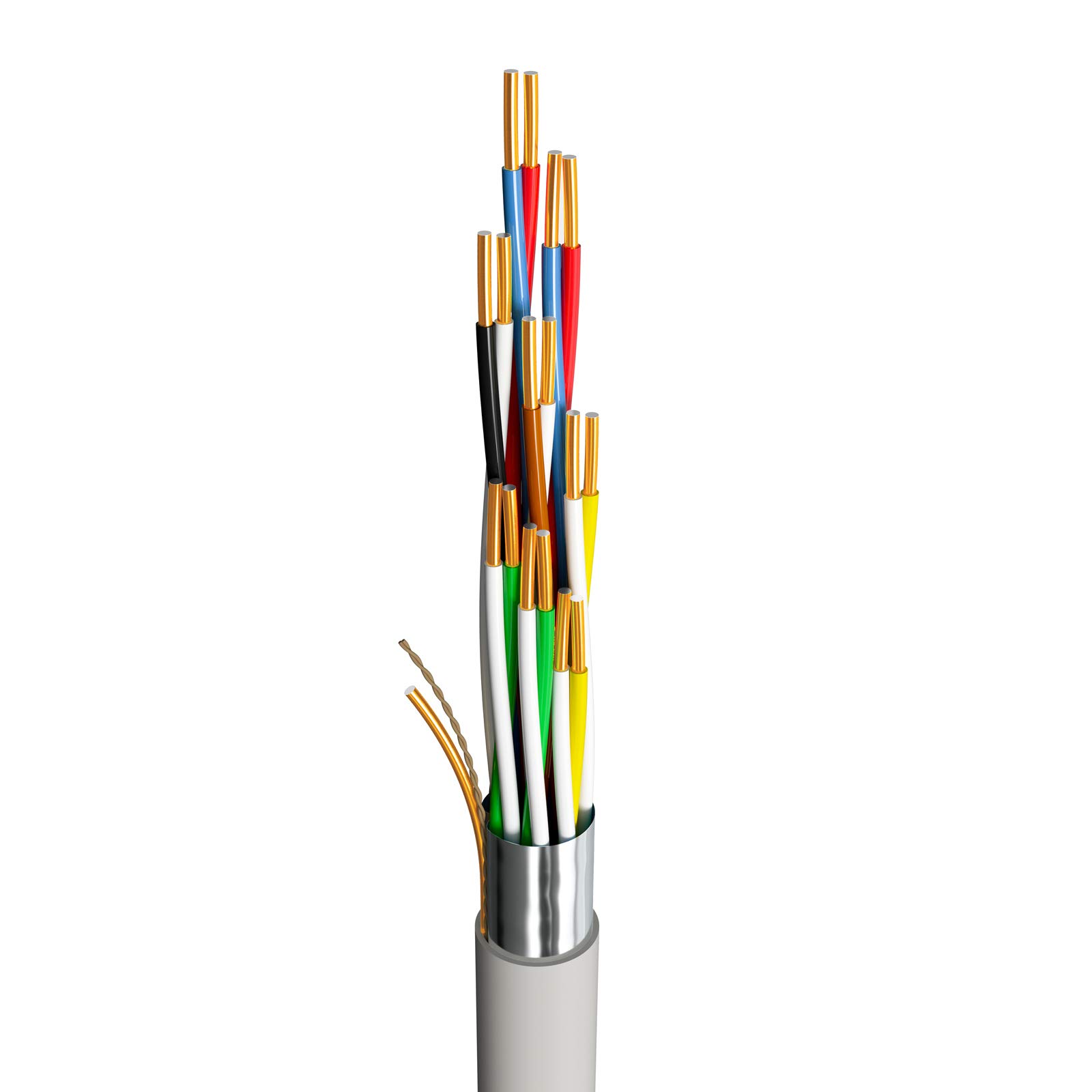 HB - Cable telefónico digital (100 m, 8 x 2 x 0,6 J-Y(ST) y 16 cables de teléfono)