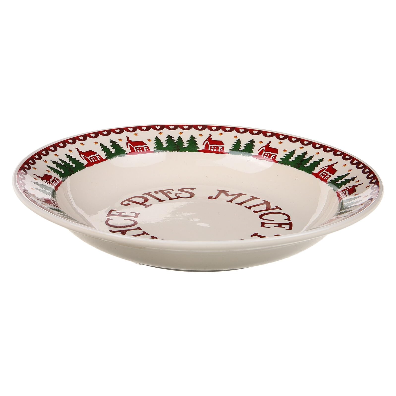 GALPADA Vajilla Navideña Plato de Cerámica Cena Navideña Plato para Servir Aperitivos Navidad