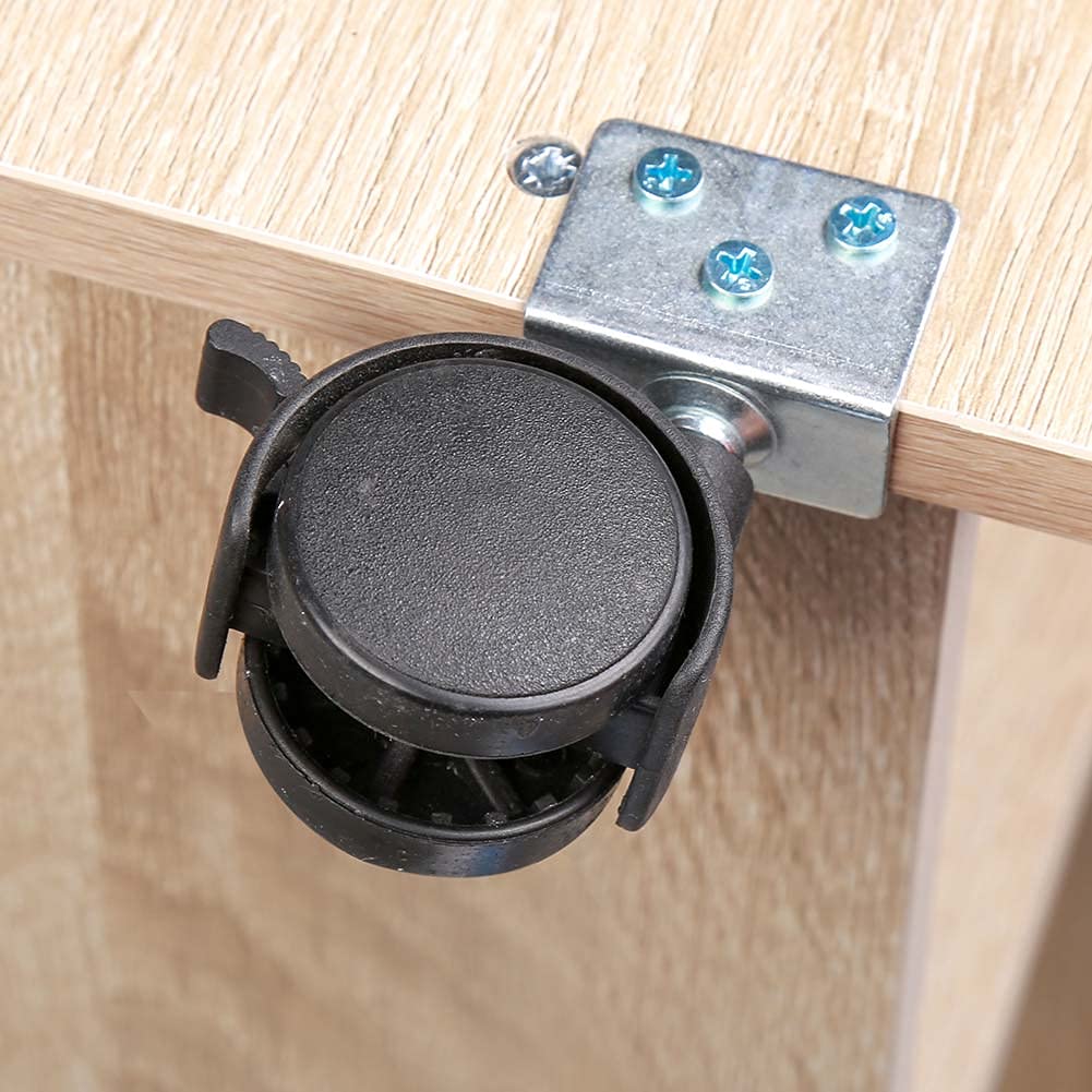 BAKAJI Schreibtisch mit ausziehbarer Tastaturablage, Unterablage und Pora Fach, Computertisch, Arbeitstisch, PC-Tür aus MDF-Holz, mit 4 Rollen, Moderne Einrichtung für Zuhause, Büro, Kinderzimmer
