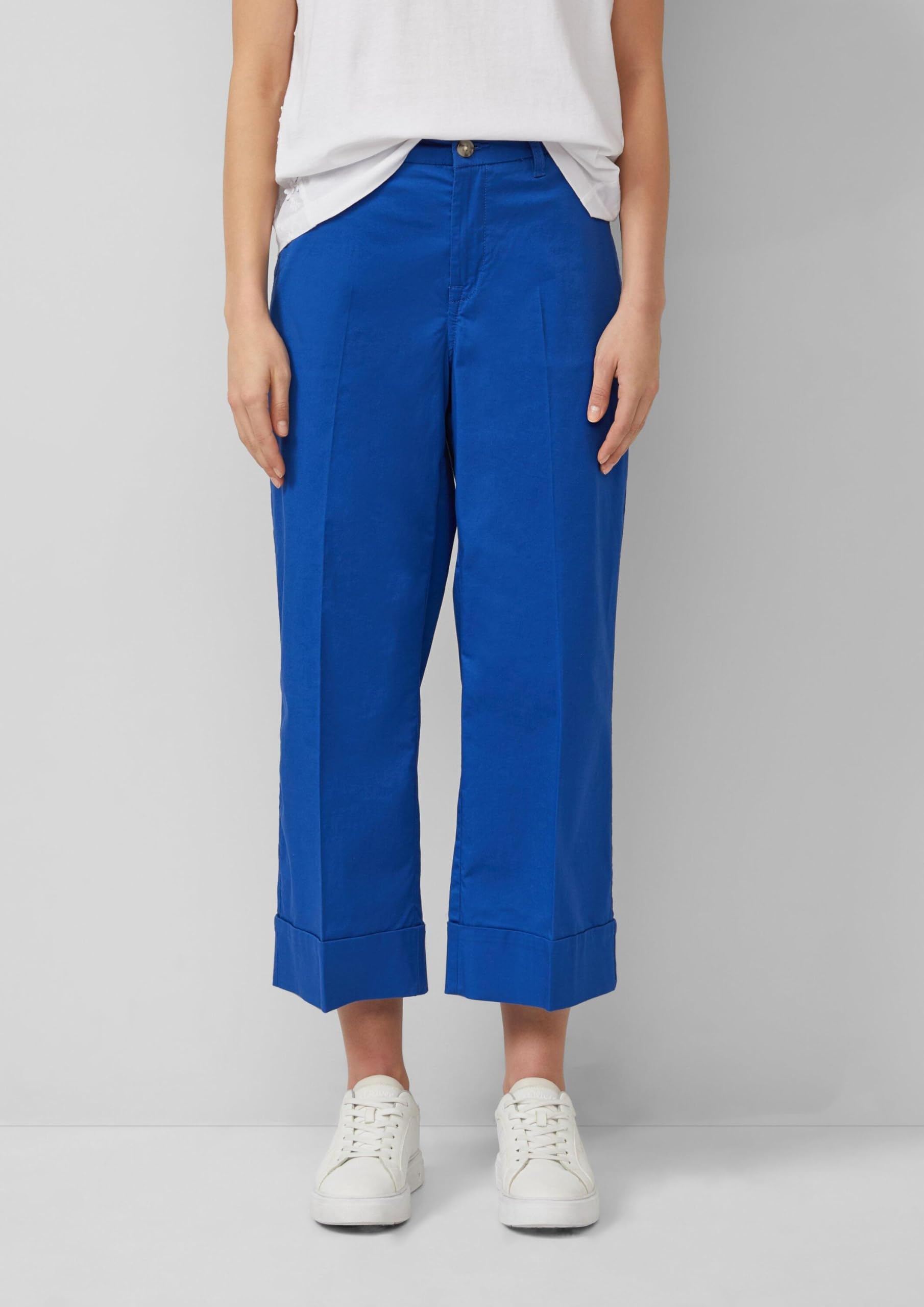 s.Oliver High Rise-Culotte mit Umschlag