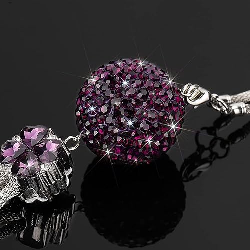 Miniatura 2 de OTOSTAR Bola de cristal brillante y gotas accesorios para colgar en el automóvil, para espejo retrovisor del automóvil, adorno interior para