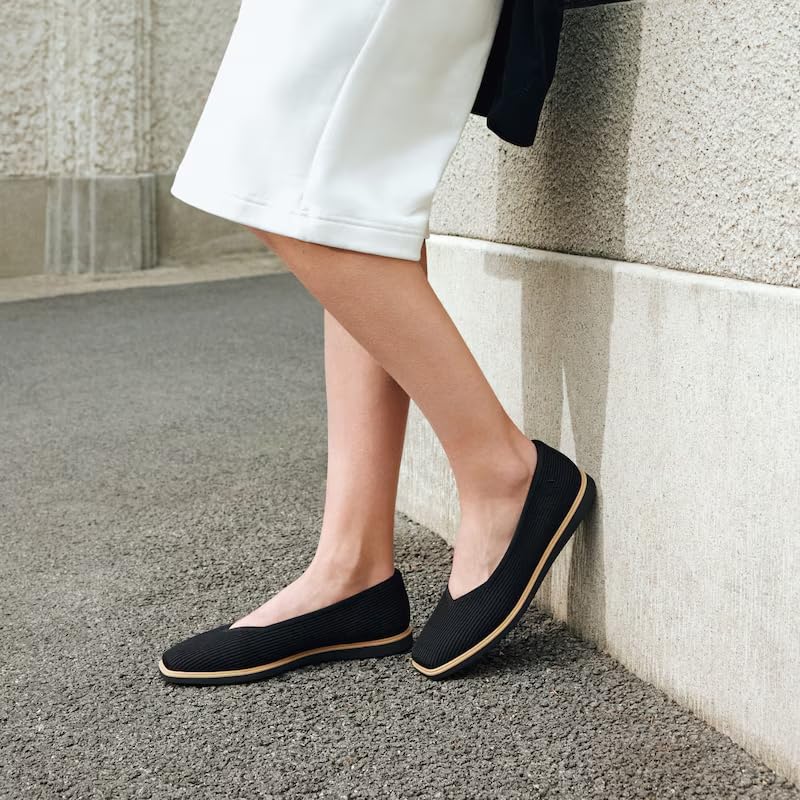 Image of VIVAIA Mabel Women's Flat Shoes Comfortable Square-Toe Slip on Casual Dress Flats with Arch Support All-Day Standing Shoe