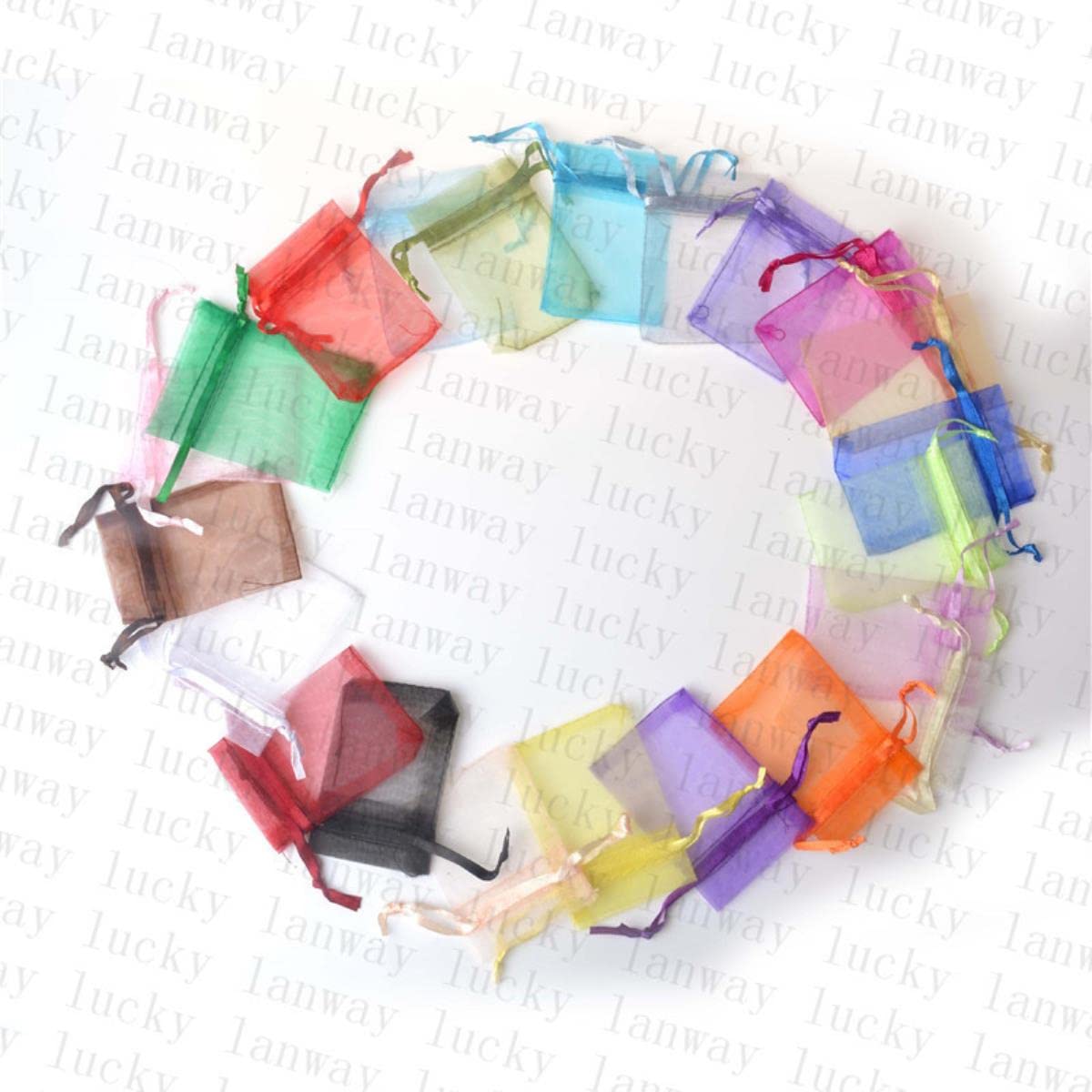 Transparente Mini-Organza-Geschenktüten – 5x7,6 Cm, Mit Kordelzug, Atmungsaktiv, Perfekt Für Hochzeiten, Partys & Kleine Präsente