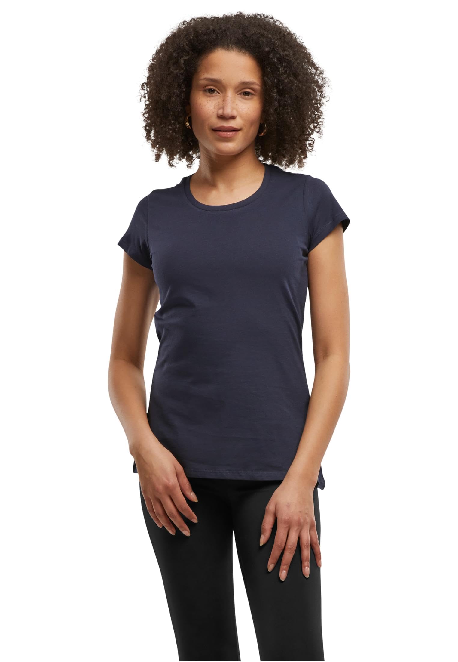 Build Your Brand Women's Bleu T-Shirt Basic