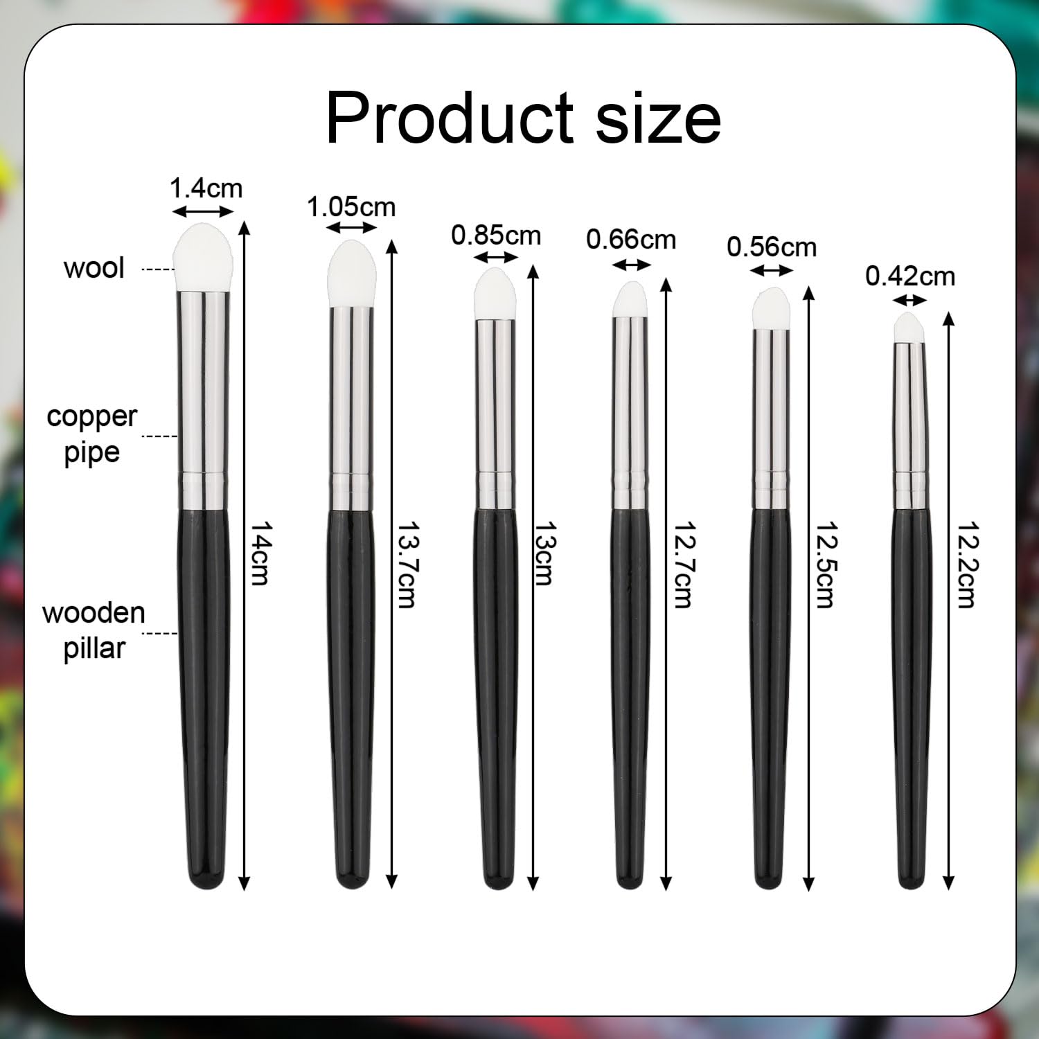 6pcs Dry Brush Set, Miniature Painting Drybrush Detail Paint Brush Detail Blending Brushes Model Paint Drybrush for Model Miniature Watercolor Oil Painting