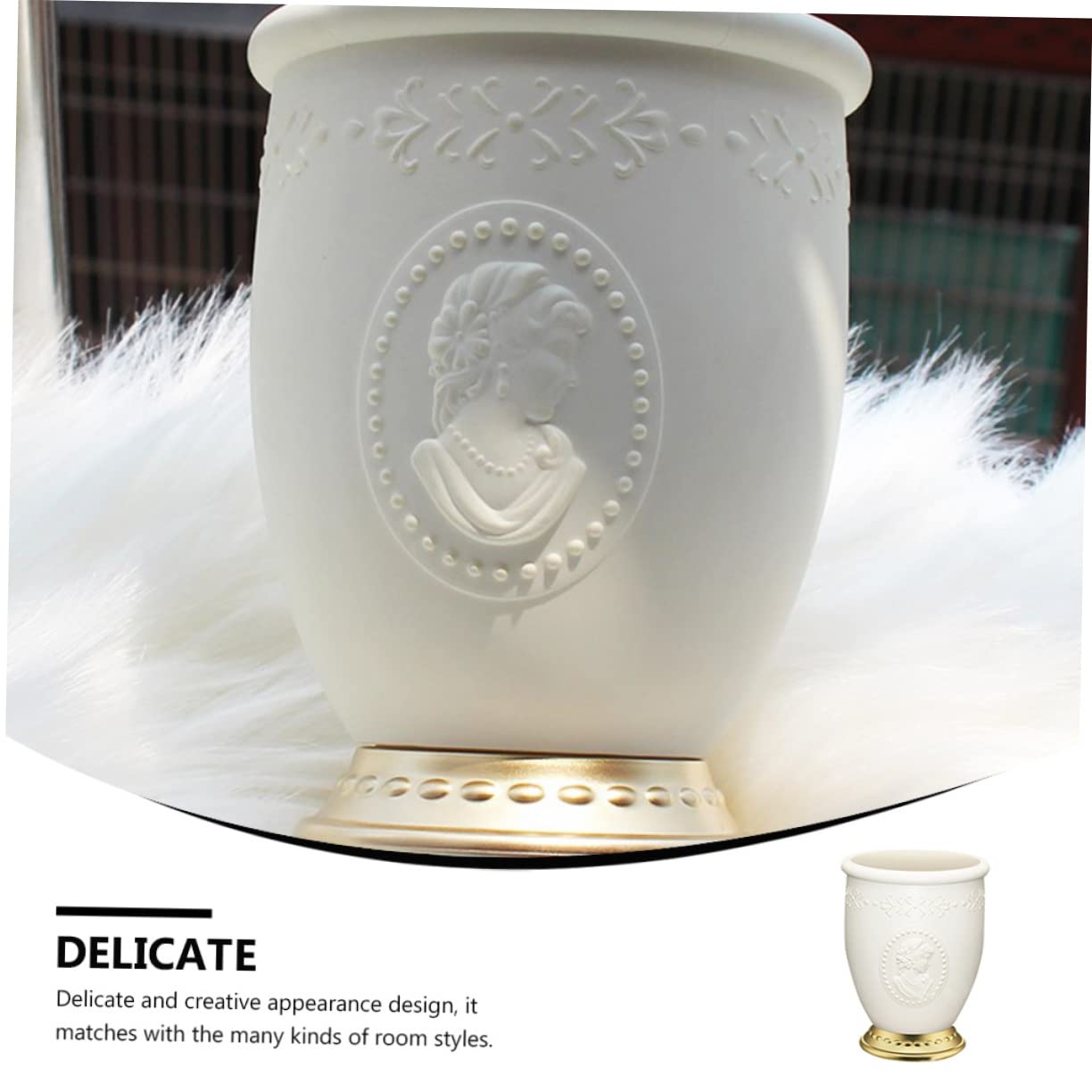 DOITOOL 3 Pièces Porte Pinceaux de Maquillage Style Européen Organisateur de Bureau et pour Cosmétiques et Fournitures de Bureau