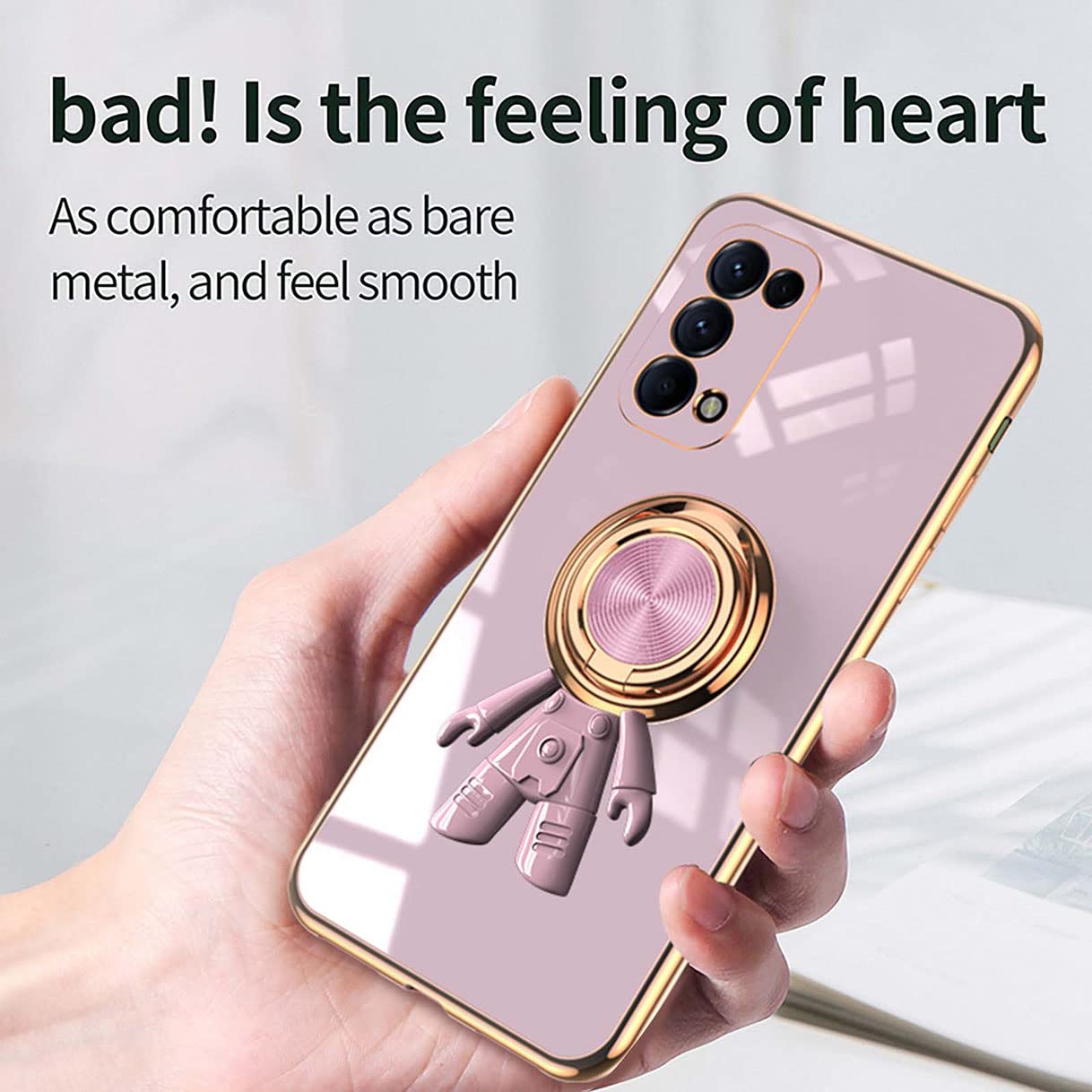 HAOYE Cover per Oppo Find X3 Lite, Galvanico Modello Design