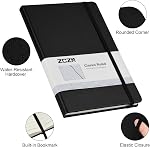 ZCZN 8 Pack Lined Journal Notebook, 5.5"x8.3", 192 Pages A5 Hardcover Notebooks for School, Work, Travel&Journaling(Black)