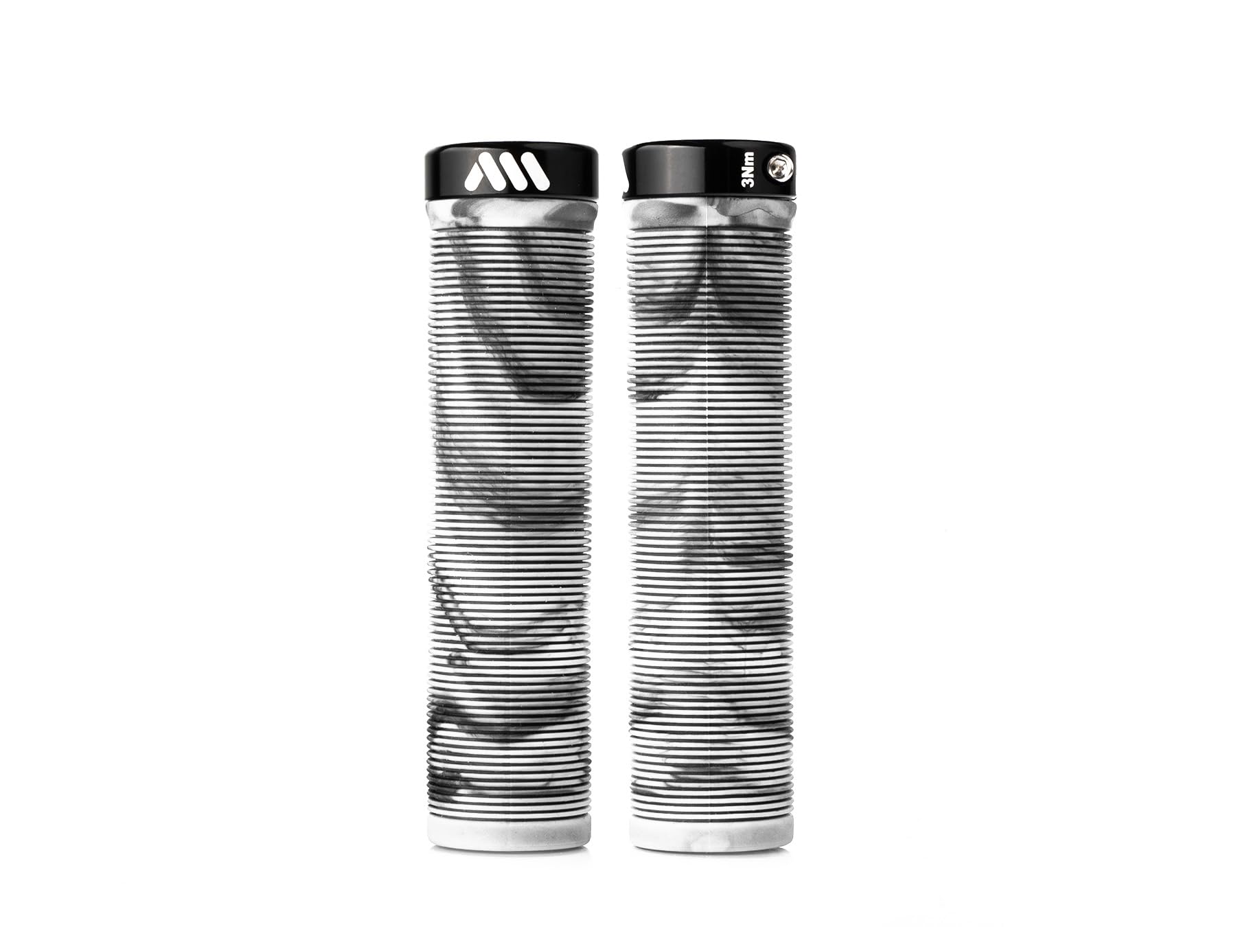 All Mountain Style AMS Barcode Bicycle Lock-on Handlebar Grips, White Camo