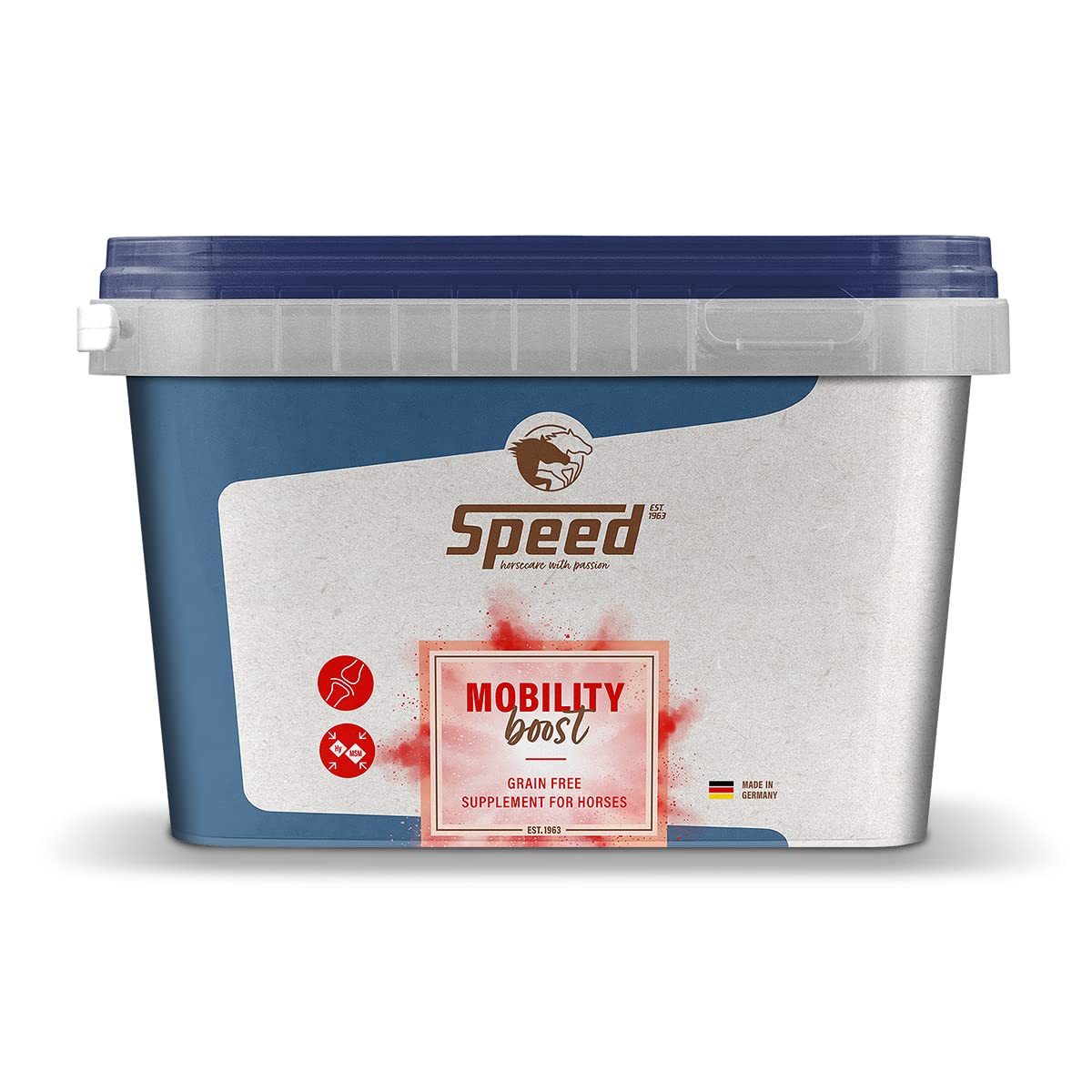 Speed Mobility Boost 1500 g - Alimento complementario para el Sistema musculoesquelético de Caballos, Apoyo a Las articulaciones, Receta Power con MSM y ácido hialurónico, sin Cereales