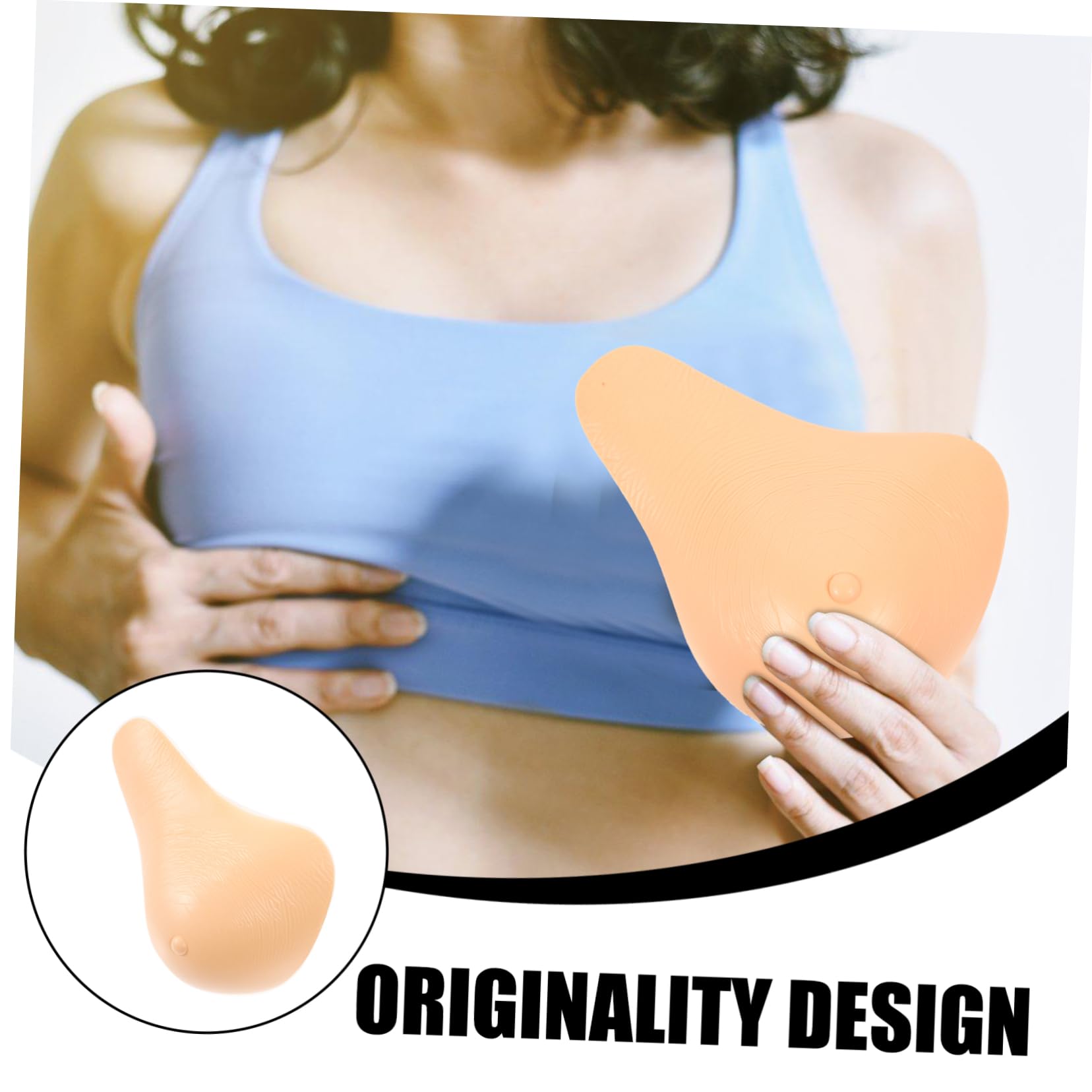 COLLBATH Silicone Pads Bra Accessory Postoperative Nipple Cover Fake Nipples Protective for Reconstructi