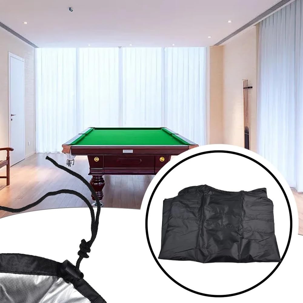 Sarini Protect Your Billiard Table with Black Pool Table Cover,225x116x82cm，Waterproof Dustproof Fabric Fabric