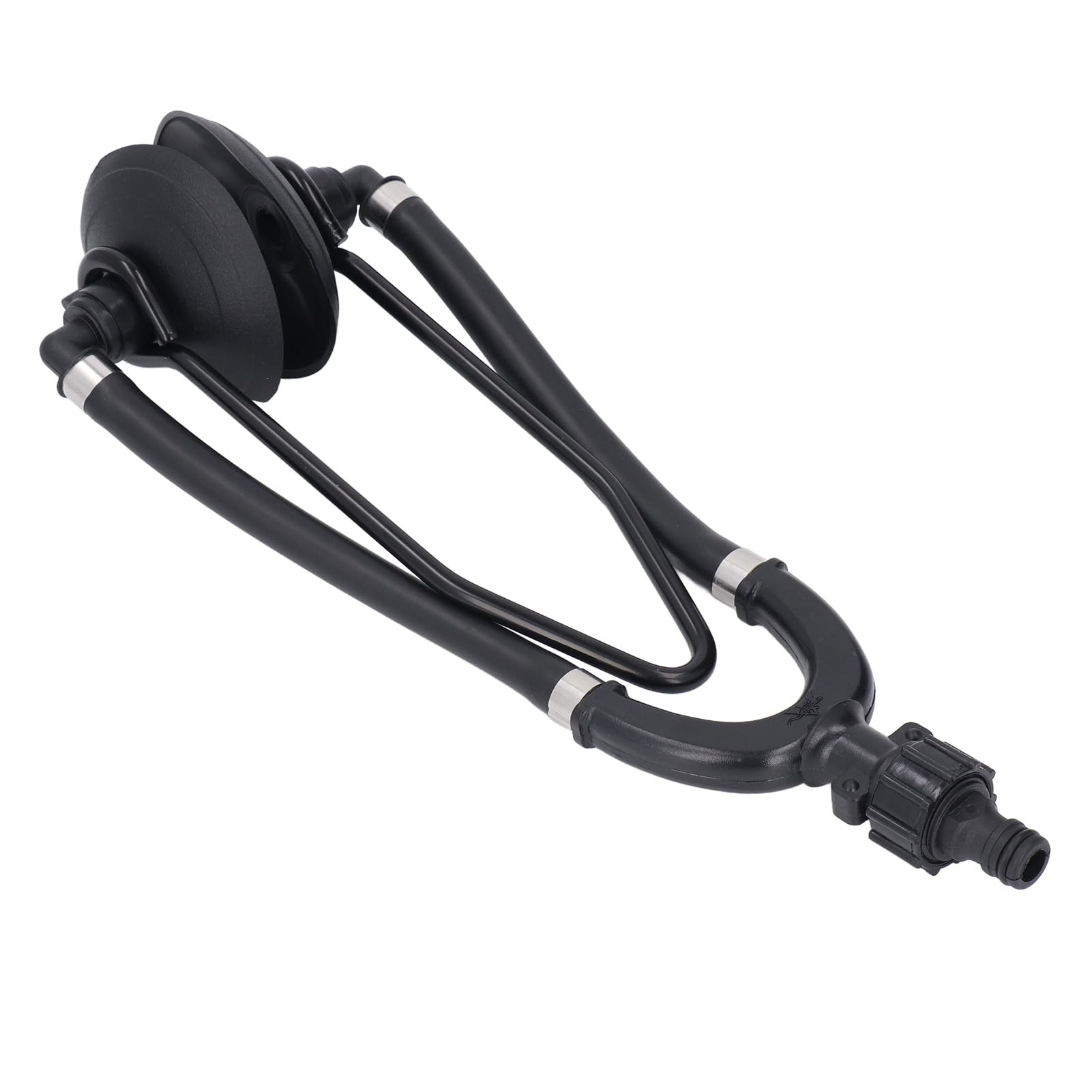 Fafeicy Enjuague de Motor de Alimentación Dual para Barcos con Ventosa Redonda y Conector de Manguera de 5/8 Pulgadas para Limpieza y Mantenimiento