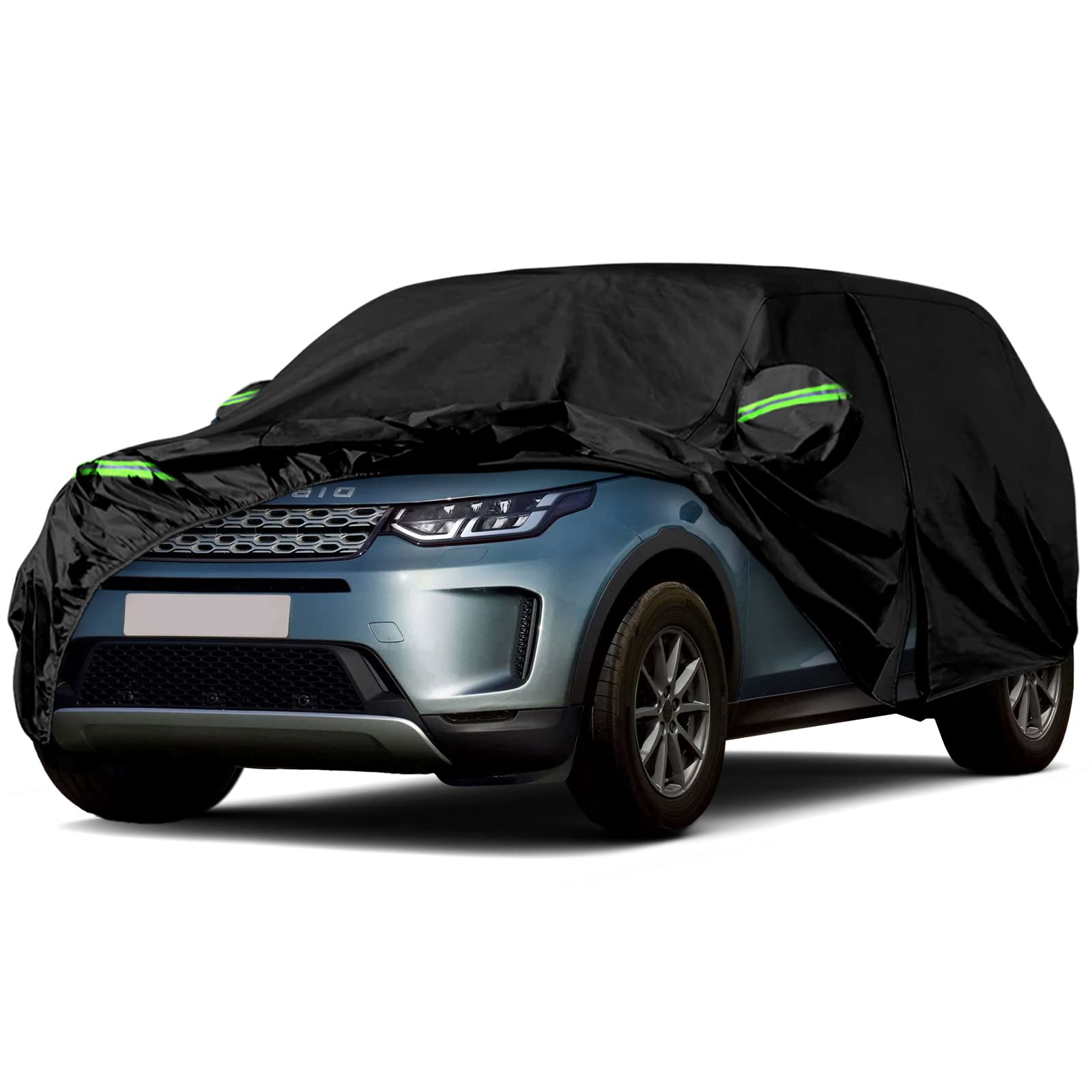 LMYDIDO Waterproof Car Covers Replace for 2015-2023 Land Rover Discovery Sport, Outdoor All Weather Cover with Door Zipper & Windproof Bands Sun Snow Rain Dust Protection (Discovery Sport), Black
