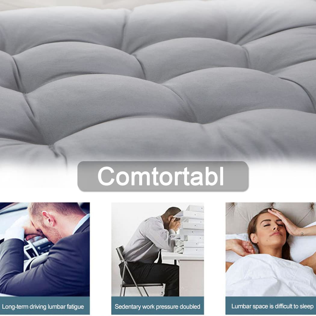YOUNGC Confezione da 4 Cuscini per Seduta Quadrati, Cuscini per Sedie di Aggiornamento per Sedia da Pranzo, Imbottitura per Seduta 40X40 cm, Cuscino per Sedia Spesso e Comodo con Lacci Antiscivolo