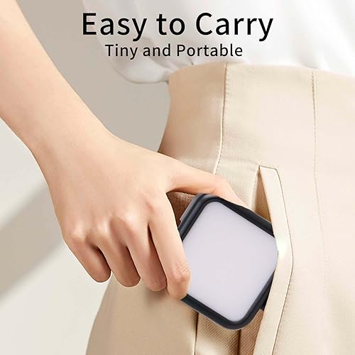 Miniatura 9 de Luz de video LED  rubesee Luces de cámara portátil para fotografía de zapata fría en cámara, luces de video CRI 95+ 3000-5500K recargable, 1200 mAh,