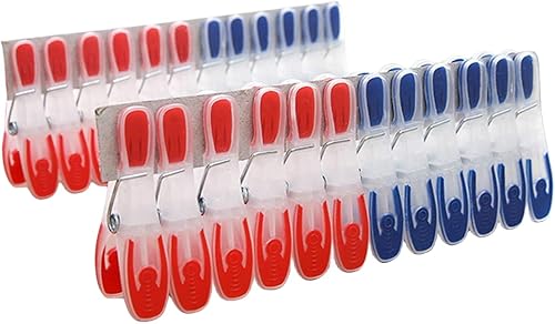 Pinzas para ropa de plástico resistentes antideslizantes y abiertas para secar la ropa, pinzas de viaje, paquete de 24 Pinzas para ropa de plástico resistentes antideslizantes y abiertas para secar la ropa, pinzas de viaje, paquete de 24