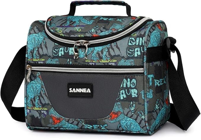 Insulated Cooler Lunch Bag 1.85gal/7L Jurassic Dinosaurs Theme Reusable Lunch Box Tote for work Picnic Camping Gym Travel