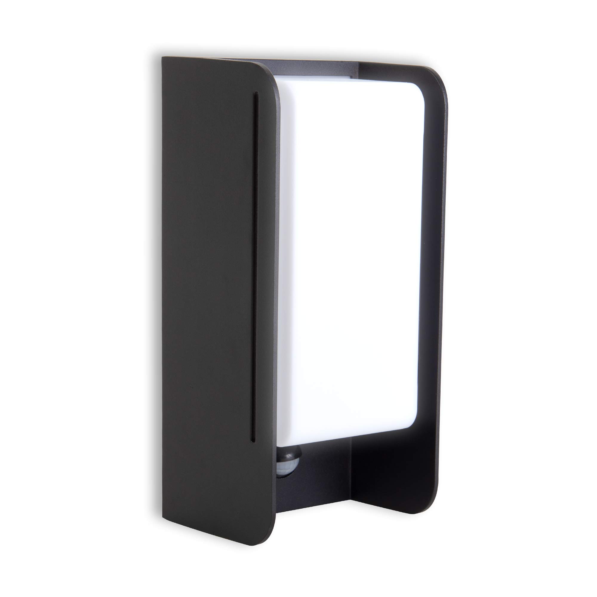 B.K.Licht Outdoor Wall lamp, Motion Sensor, Dusk-to-Down Option, IP44, E27 Socket, Bulb not Included, Security Light, 255x120mm/10x4.72in