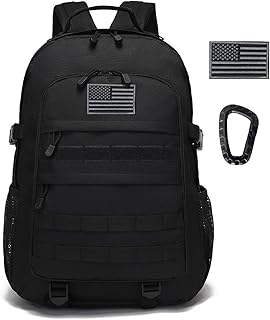 Military Tactical Backpack, 30L Hiking Daypack Water-Resistant 3 Day Assault Backpacks Molle Army Pack (Black) - Aocmpxs
