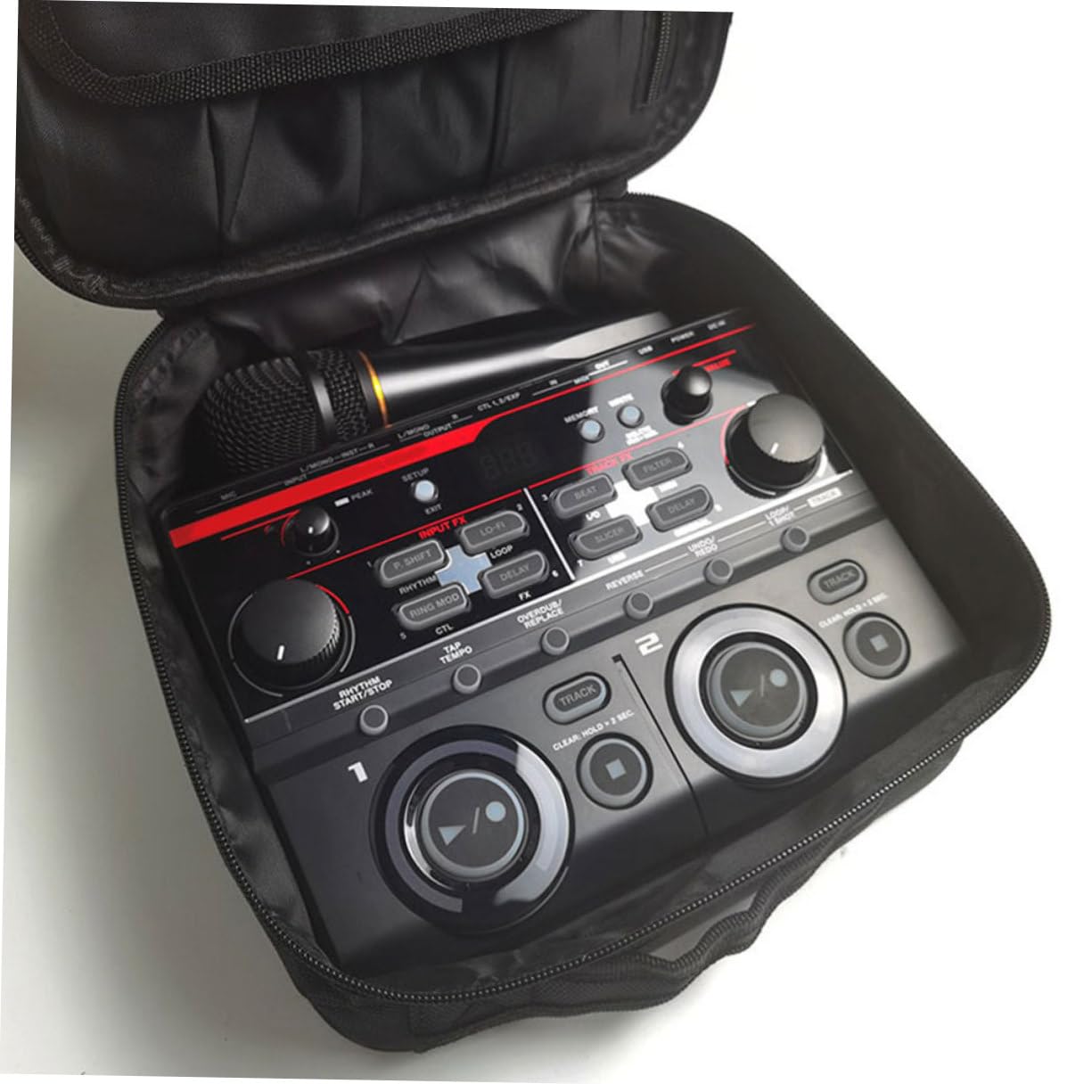 GOOHOCHY Waterproof Gig Bag Portable Effector Pouch Audio Effector Storage Box Accessory Organizer Long-lasting