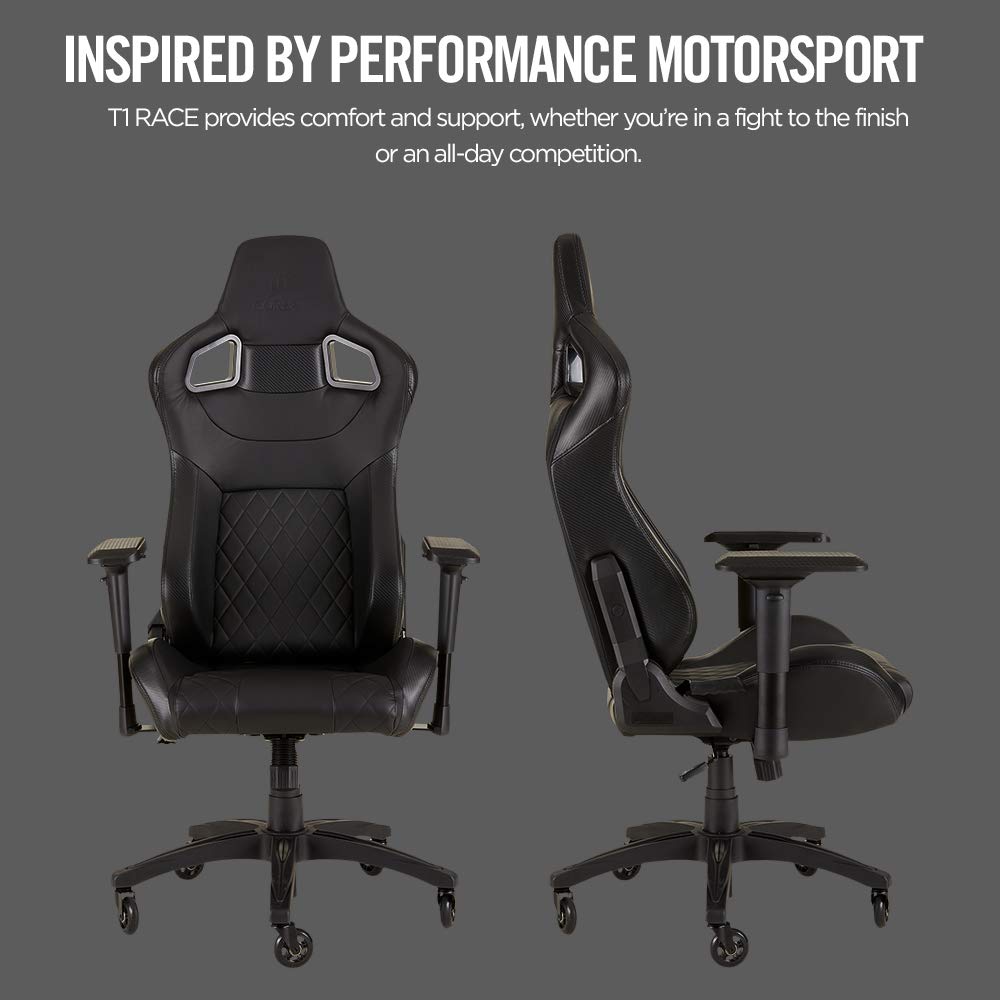 Corsair T1 Race Faux Leather Racing Gaming Office Chair, Easy